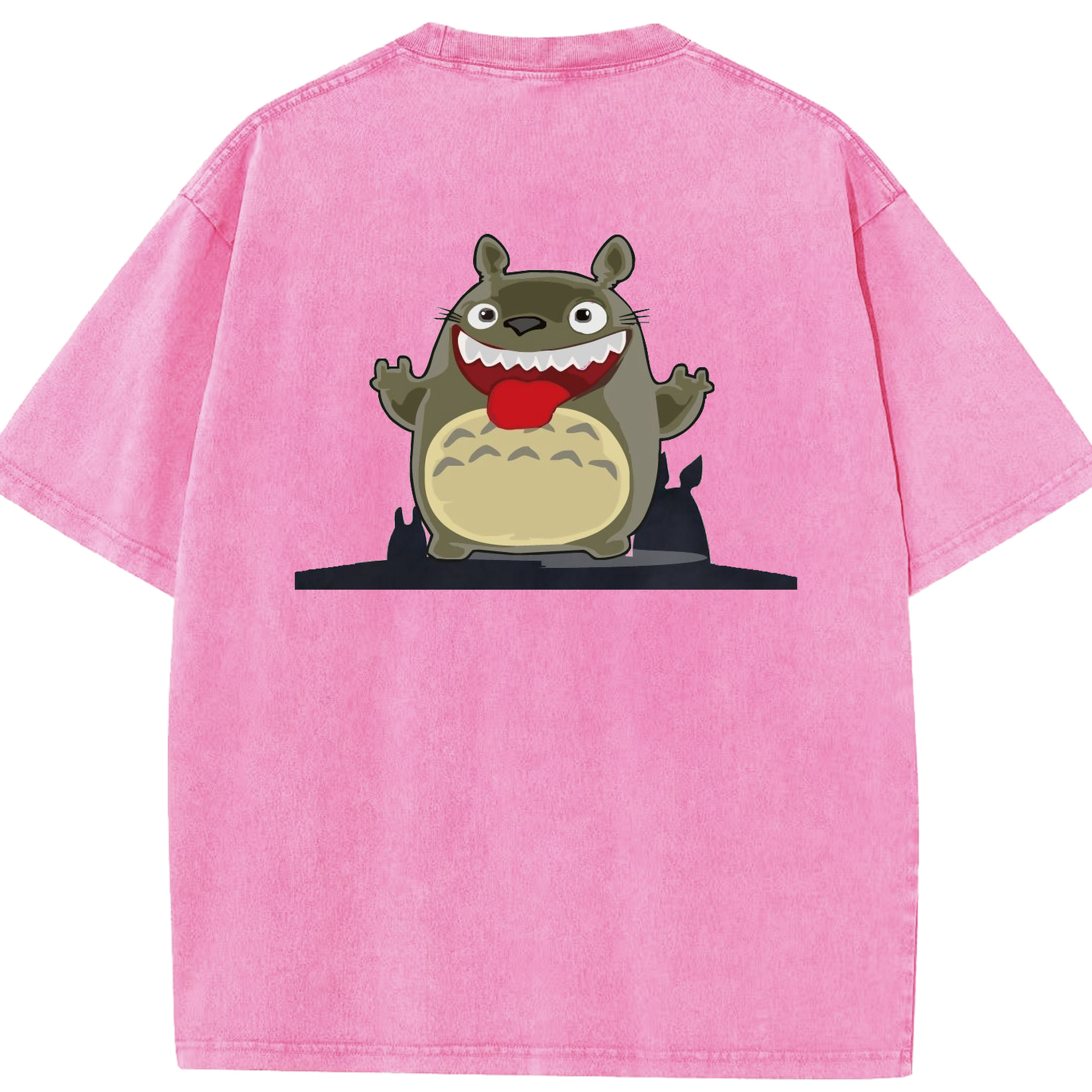 （画像用） となりのトトロ 草壁メイ 草壁サツキ My Neighbor Totoro Satsuki Kusakabe Mei Kusakabe 綿100% ヴィンテージ風 半袖Tシャツ（背面プリント）